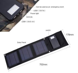 ISO Factory Original Solar Charger Mobile Phone Power Bank 10000mAh